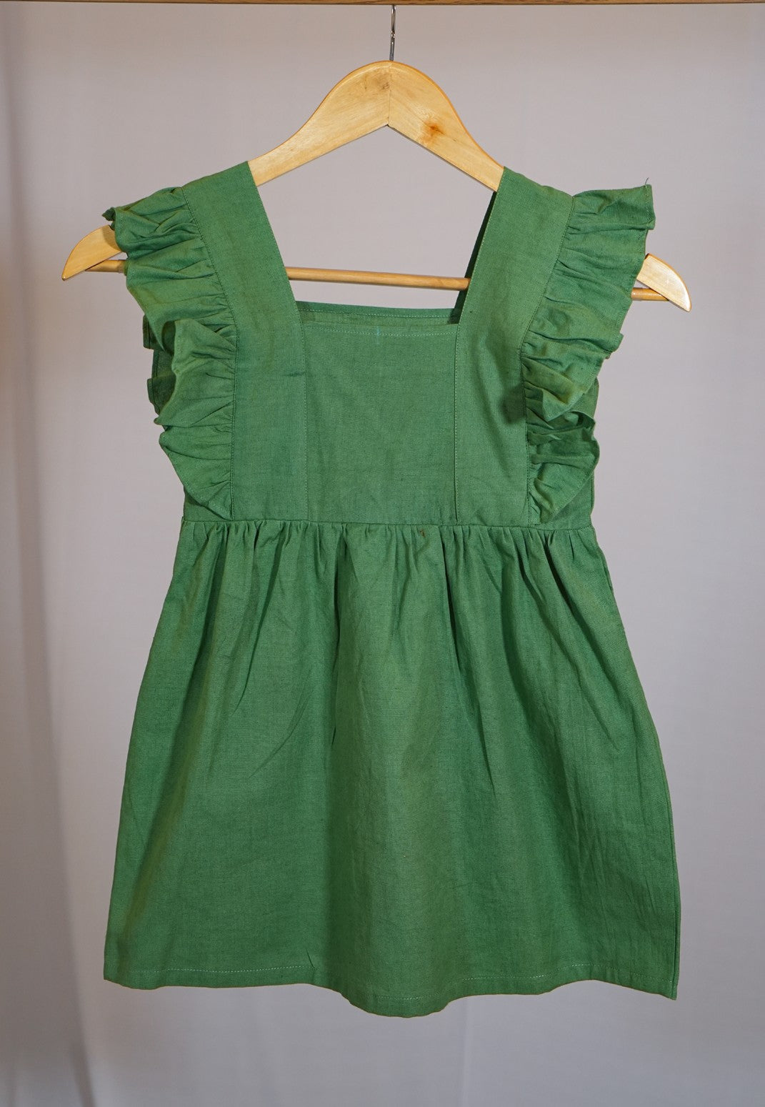 ''LITTLE LEAF'' MINI LINEN DRESS