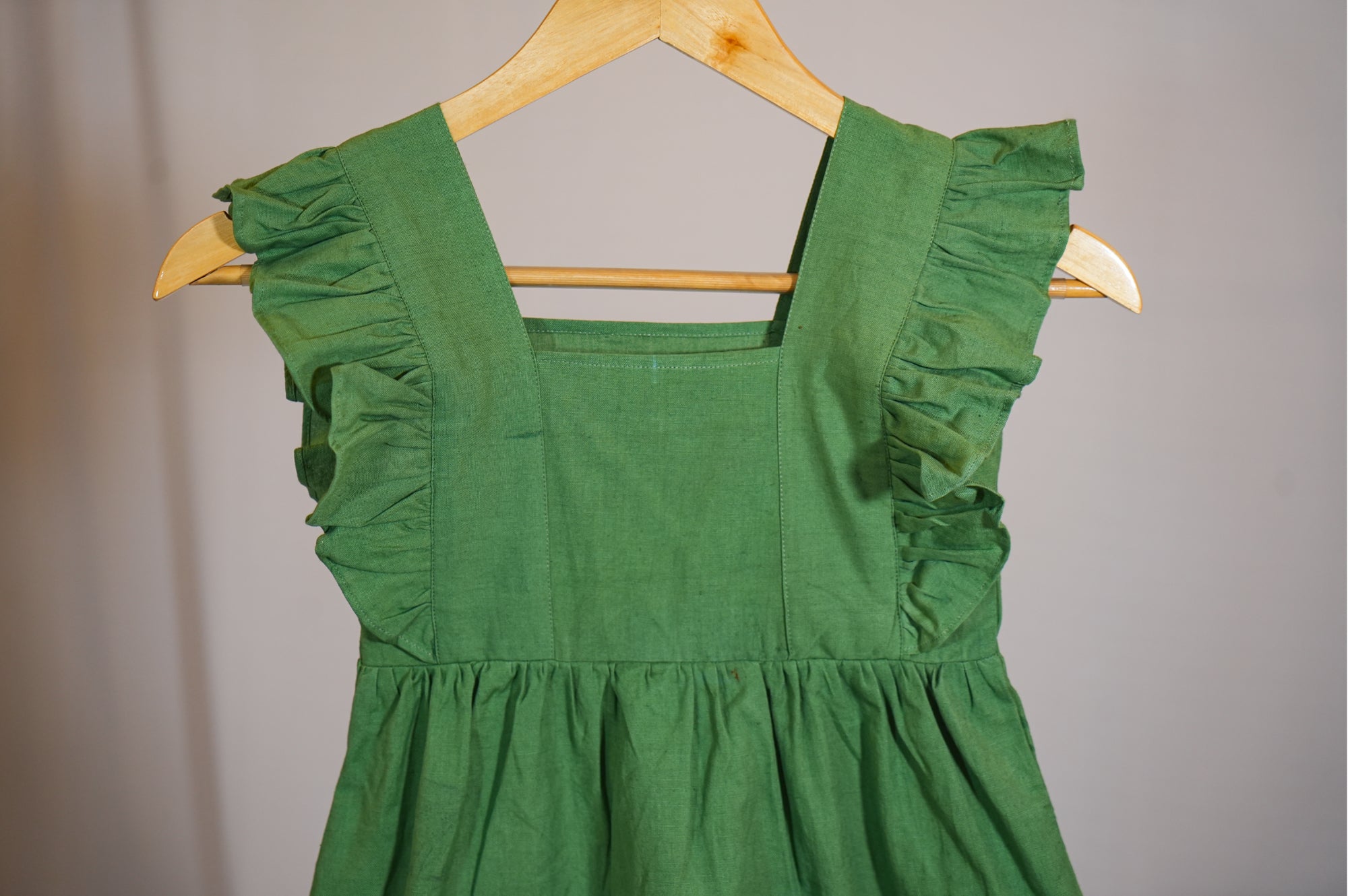 ''LITTLE LEAF'' MINI LINEN DRESS