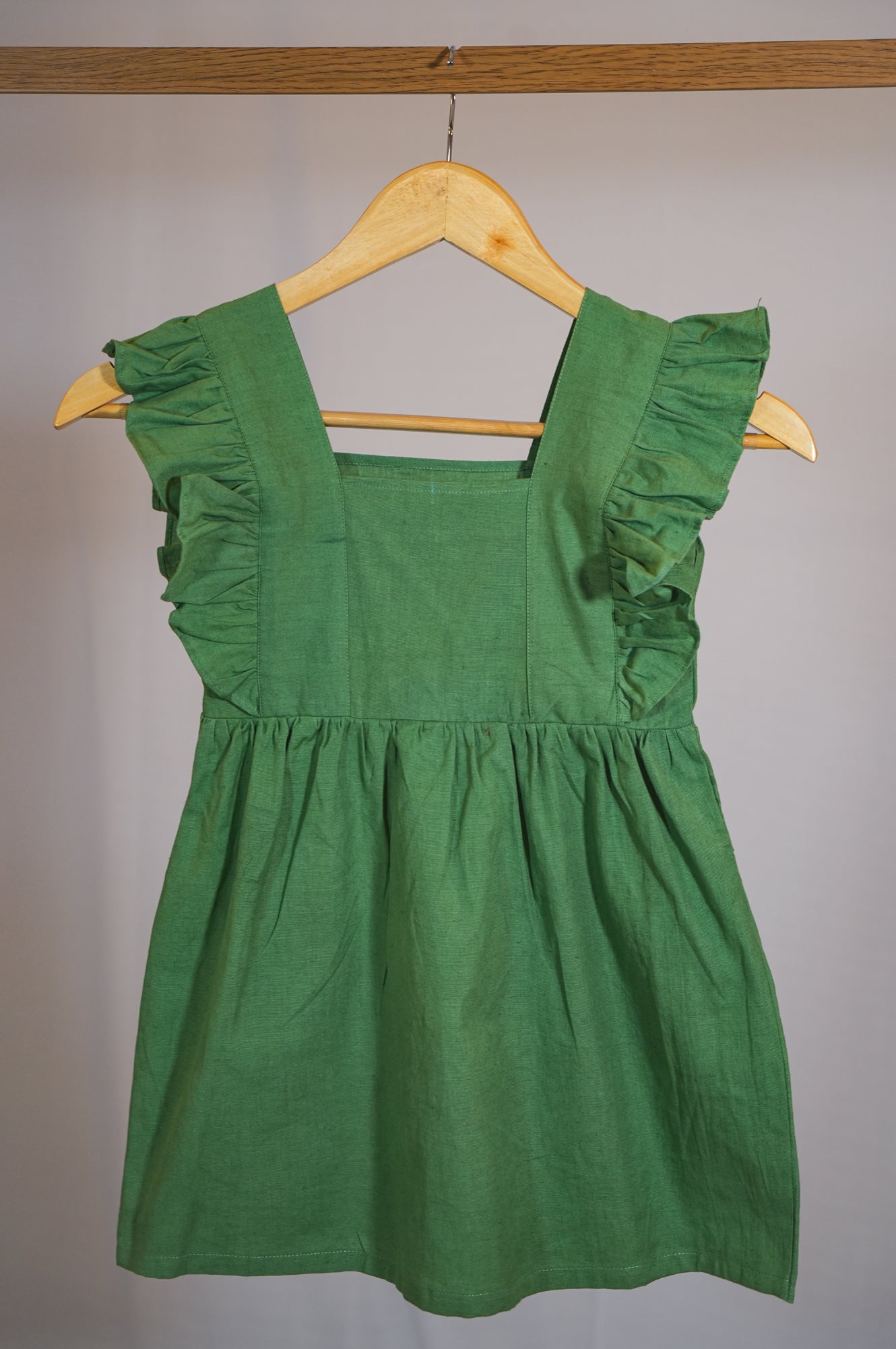 ''LITTLE LEAF'' MINI LINEN DRESS